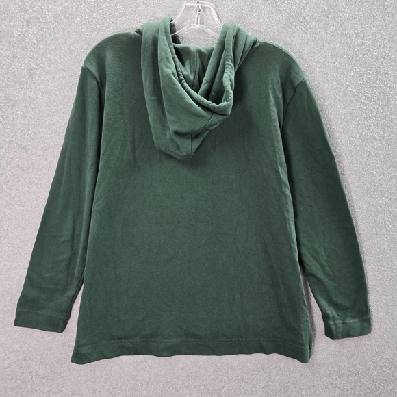 Cal Poly Mustangs Women Sweatshirt M Green Hoodie Henley Logo Champion - Picture 5 of 11